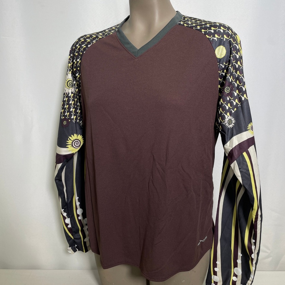 Sugoi Technifine Long Sleeve Burgundy Cycling Jersey Women's XL NWT